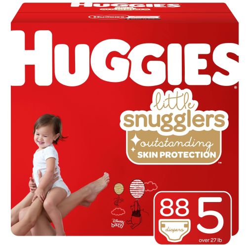 Huggies Little Snugglers Baby Diapers Size 5; Count 88 Huggies Little Snugglers Baby Diapers Size 5; Count 88